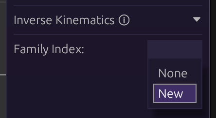 family index dropdown